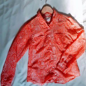 Paisley orange blouse